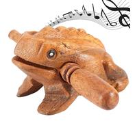 XFLYP Wood Frog Guiro Rasp, Wooden Frog Croaking Percussion Instrument with Mallet for all Ages, Retro Ornaments, Decompression Toys