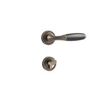 XFMZFUBD All Copper Solid Wood Handle Door Lock Indoor Magnetic Silent Door Handle European Retro Bedroom Pure Copper Round Handle Door Lock(Sandalwood Magnetic Suction)