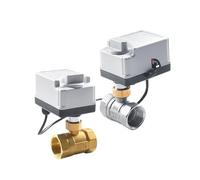 XFMZFUBD Motorized Ball Valve With Manual Switch Brass/Stainless steel 3-Wire 2-control AC220V 2-Way Electric Ball Valves(BRASS-AC220V-CR02,DN32)