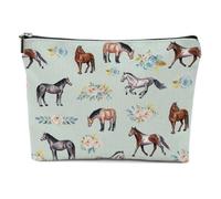 XFN 1 PCs 2 PCs Animal Lovers Gifts, Flamingo Capybara Cow Bunny Sloth Duck Horse Gifts Makeup Bag Cosmetic Bag, Multicolor 0083, 9.6 x 6.5 inches