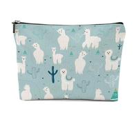XFN Llama Gifts, Llama Makeup Bag, Cute Llama Stuff Cactus Cosmetic Bag Travel Pouch, Alpaca Llama Lovers Gift for Women Girls Daughter Sisters Coworker Farm Animals Graduation Birthday Gifts,