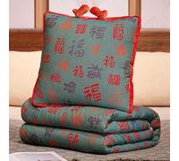 XFNWT 2-in-1 Reading Pillow Nap Blanket Set for Adults Unfolds into a Comfortable Throw Soft Bed Rest for Reading, Napping, Watching TV on Bed Sofa,Green-45 * 45cm