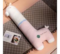 XFNWT Llama Plush Body Pillow Giant Hugging Pillow with Lumbar Support for Adults Kids, Ultra Soft Stuffed Animal for Side Sleeping, Cuddling, Anxiety Relief, Cute Bedroom Decor,Pink-100cm
