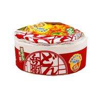 XFNWT Ramen Noodle Dog Cat Bed, Warm and Super Soft Pet Nest with Removable Washable Cushion, Comfortable Round Cave for Small Medium Cats and Dogs,Red-l