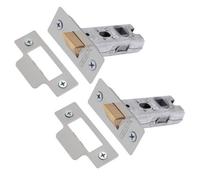 Xfort 2 Pack 65mm Satin Chrome Tubular Latch, Mortice Door Latch