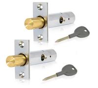 Xfort 2 Pack Mortice Door Bolts, Door Security Rack Bolt, Polished Chrome