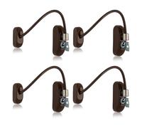 XFORT 4 Pack Viper Key Locking Cable Window Restrictor in Brown, Durable Window Safety Lock for Child Safety and Window Security