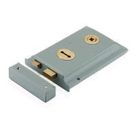 XFORT 6"x 4" Grey Rim Sashlock, Door Lock with La