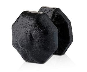 XFORT 63mm Black Antique Centre Door Knob Octagonal, Vintage Cast Iron, for Exterior Front Door