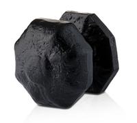 Xfort Black Antique Centre Door Knob Octagonal, Black Centre Door Knobs
