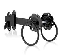 Xfort Black Ring Gate Latch, Garden Gate Latch