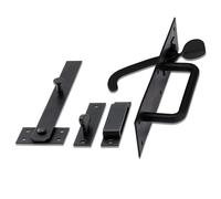 XFORT Black Suffolk Gate Latch, Garden Gate Latch