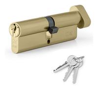 Xfort Brass 40T/50 Thumb Turn Euro Cylinder Lock (90mm), Euro Door Barrel Lock With 3 Keys