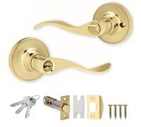 Xfort Cabriole Entrance Knob Set Polished Brass For Internal Doors