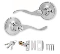 Xfort Cabriole Entrance Knob Set Satin Chrome For Internal Doors