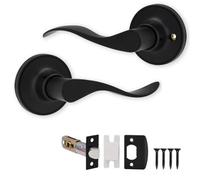 Xfort Cabriole Passage Knob Set Matt Black For Internal Wooden Doors