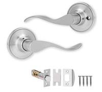 Xfort Cabriole Passage Knob Set Satin Chrome For Internal Wooden Doors