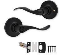 Xfort Cabriole Privacy Knob Set Matt Black For Internal Doors