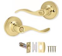 Xfort Cabriole Privacy Knob Set Polished Brass For Internal Doors