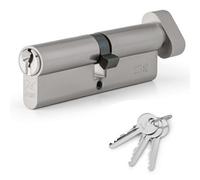 Xfort Chrome 40T/50 Thumb Turn Euro Cylinder Lock (90mm), Euro Door Barrel Lock With 3 Keys