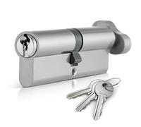 XFORT® Chrome Euro Cylinder Lock - 40T/50 Thumb Turn, Anti-Bump, Anti-Drill, High Security for Wooden, UPVC and Composite Doors (90mm) with 3 Keys