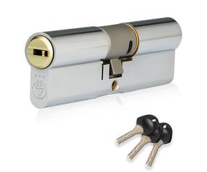 XFORT Colossus Dual Finish 3 Star Kitemarked Euro Cylinder Lock 50EX/50 (100mm), British Standard TS007 Anti-Snap Barrel Lock, uPVC Door Lock.