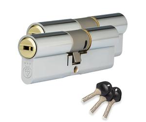 XFORT Colossus Dual Finish 3 Star Kitemarked Keyed Alike Euro Cylinder Lock 45EX/55 (100mm), British Standard TS007 Anti-Snap Barrel Lock, Upvc Door Lock.