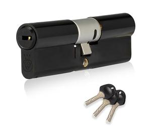 XFORT Colossus Matt Black 3 Star Kitemarked Euro Cylinder Lock 50EX/50 (100mm), British Standard TS007 Anti-Snap Barrel Lock, uPVC Door Lock.