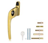 Xfort Cranked Left Window Handle Installation Kit In Polished Brass