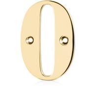 Xfort Front Door Number, Number 0, Polished Brass