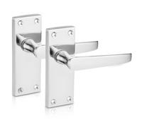 XFORT Lever Latch Flat Polished Chrome Door Handles