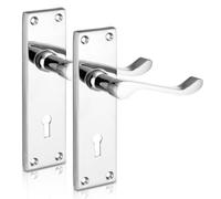 Xfort Lever Lock Scroll Polished Chrome Door Handles 1 Pair