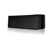 Xfort MailPlate 10" Letterplate Matt Black, Premium Draught Proof Postal Letterbox, Telescopic Sleeved Letter Box for uPVC Doors with 20-40mm Door Thickness