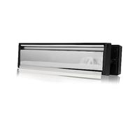 Xfort MailPlate 10" Letterplate Polished Chrome, Premium Draught Proof Postal Letterbox, Telescopic Sleeved Letter Box for uPVC Doors with 20-40mm Door Thickness.