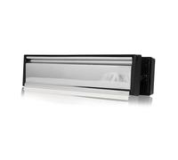 Xfort MailPlate 10" Letterplate Polished Chrome, Premium Draught Proof Postal Letterbox, Telescopic Sleeved Letter Box for Wooden, Composite and uPVC Midrail Doors with 40-80mm Door Thickness.