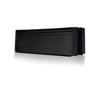 Xfort MailPlate 12" Letterplate Matt Black, Premium Draught Proof Postal Letterbox, Telescopic Sleeved Letter Box for uPVC Doors with 20-40mm Door Thickness.