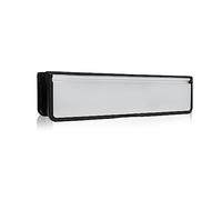 Xfort MailPlate Luxe 10" Letterplate Matt Chrome, Premium Draught Proof Postal Letterbox, Telescopic Sleeved Letter Box For Wooden, Composite And uPVC Midrail Doors With 40-80mm Door Thickness.