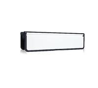 Xfort MailPlate Luxe 10" Letterplate White, Premium Draught Proof Postal Letterbox, Telescopic Sleeved Letter Box For Wooden, Composite And uPVC Midrail Doors With 40-80mm Door Thickness.