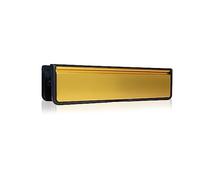 Xfort MailPlate Luxe 12" Letterplate Satin Brass, Premium Draught Proof Postal Letterbox, Telescopic Sleeved Letter Box for uPVC Doors with 20-40mm Door Thickness.
