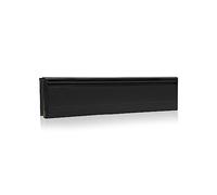 Xfort MailPlate Pro 12" Letterplate Matt Black, Premium Draught Proof Postal Letterbox, Telescopic Sleeved Letter Box For Wooden, Composite And uPVC Midrail Doors With 40-80mm Door Thickness.