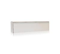 Xfort MailPlate Pro 12" Letterplate Matt Chrome, Premium Draught Proof Postal Letterbox, Telescopic Sleeved Letter Box For Wooden, Composite And uPVC Midrail Doors With 40-80mm Door Thickness.