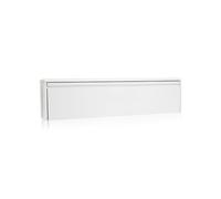 Xfort MailPlate Pro 12" Letterplate White, Premium Draught Proof Postal Letterbox, Telescopic Sleeved Letter Box For Wooden, Composite And uPVC Midrail Doors With 40-80mm Door Thickness.