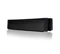 Xfort MailPlate Slimline 12" Letterplate Matt Black, Premium Draught Proof Postal Letterbox, Telescopic Sleeved Letter Box For Wooden, Composite And uPVC Midrail Doors With 40-80mm Door Thickness