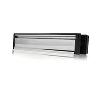 Xfort MailPlate Slimline 12" Letterplate Polished Chrome, Premium Draught Proof Postal Letterbox, Telescopic Sleeved Letter Box For Wooden, Composite And uPVC Midrail Doors With 40-80mm Door Thickness