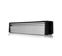 Xfort MailPlate Slimline 12" Letterplate Satin Chrome, Premium Draught Proof Postal Letterbox, Telescopic Sleeved Letter Box for Wooden, Composite and uPVC Midrail Doors with 40-80mm Door Thickness