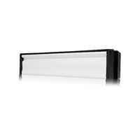 Xfort MailPlate Slimline 12" Letterplate White, Premium Draught Proof Postal Letterbox, Telescopic Sleeved Letter Box for Wooden, Composite and uPVC Midrail Doors with 40-80mm Door Thickness