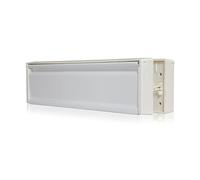 Xfort MailPlate Surround 10" Letterplate White, Premium Draught Proof Postal Letterbox, Telescopic Sleeved Letter Box for Wooden, Composite and uPVC Midrail Doors with 40-80mm Door Thickness.