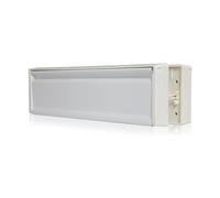 Xfort MailPlate Surround 12" Letterplate White, Premium Draught Proof Postal Letterbox, Telescopic Sleeved Letter Box for uPVC Doors with 20-40mm Door Thickness.
