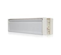 Xfort MailPlate Surround 12" Letterplate White, Premium Draught Proof Postal Letterbox, Telescopic Sleeved Letter Box for Wooden, Composite and uPVC Midrail Doors with 40-80mm Door Thickness.