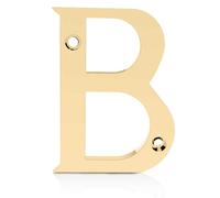 XFORT Polished Brass Front Door Letter B, House Number Suitable for All Door Types including Wooden, uPVC, and Composite.
